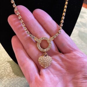 Rhinestone  Necklace EUC.